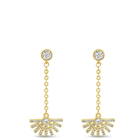 Absolute Gold Half Fan Drop Earrings