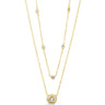 Absolute Gold Halo Fine Double Necklace