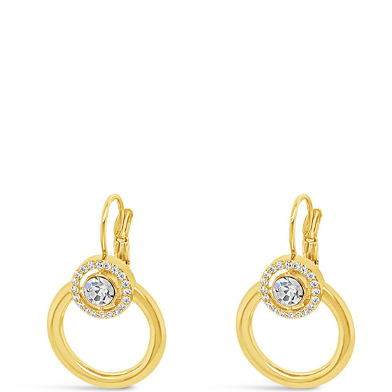 Absolute Gold Halo French Hook Earrings