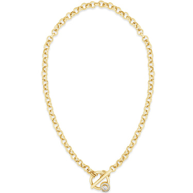 Absolute Gold Halo T Bar Necklace