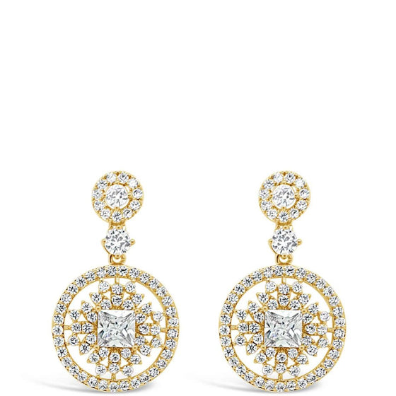 Absolute Gold Ornate Circular Drop Earrings