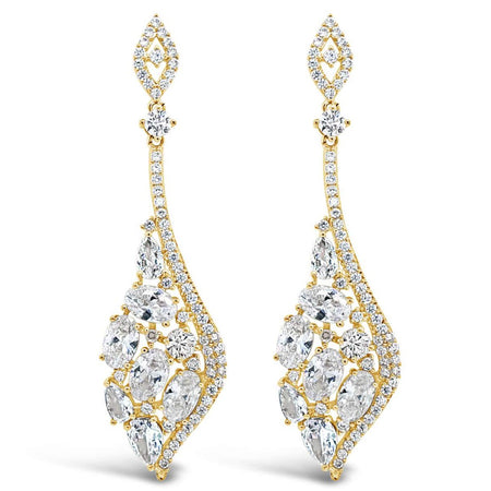 Absolute Gold Ornate Pear Drop Earrings