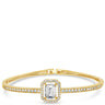 Absolute Gold & Rectangle White Opal Bangle