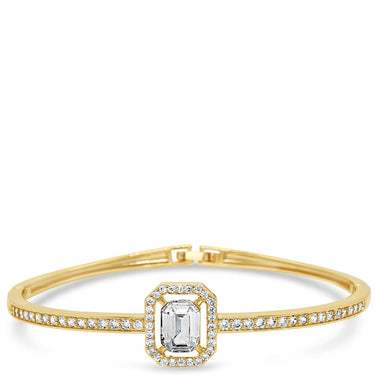 Absolute Gold & Rectangle White Opal Bangle