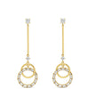 Absolute Gold Sparkle Dainty Long Drop Earrings