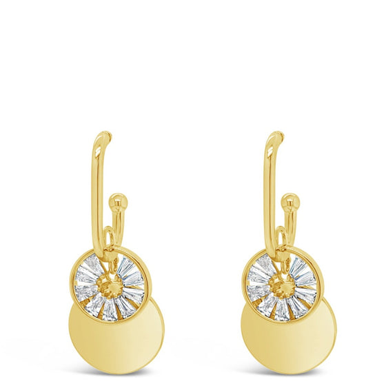 Absolute Gold Sparkle Entwined Disc Drop Earrings