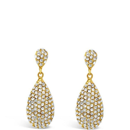 Absolute Gold Sparkle Pear Drop Earrings