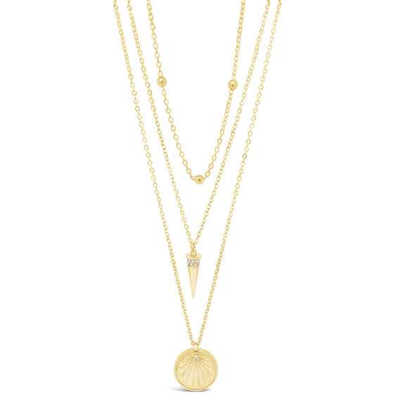 Absolute Gold Spike Locket Necklace