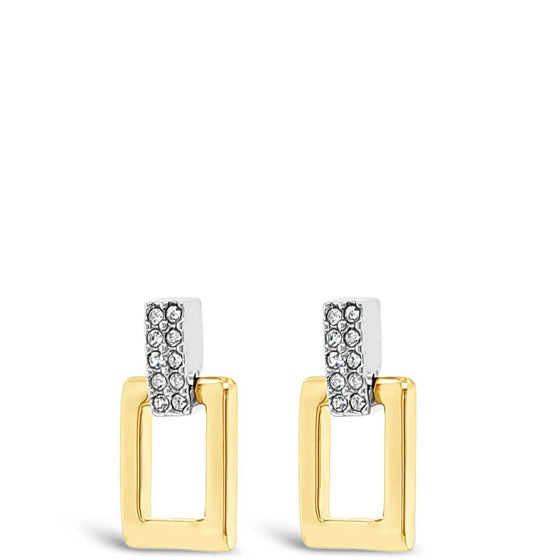 Absolute Gold Square Drop Earrings