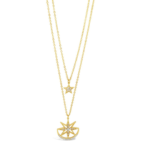 Absolute Gold Star Double Layer Necklace