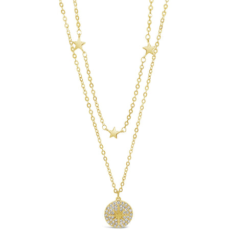 Absolute Gold Star Pendant Double Necklace