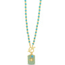 Absolute Gold & Turquoise Bead Tag Necklace