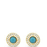 Absolute Gold & Turquoise Halo Stud Earrings