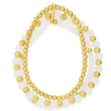 Absolute Gold & White Opal Bead Bracelet
