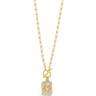 Absolute Gold & White Opal Bead Tag Necklace