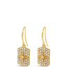 Absolute Gold White Opal Tag Drop Earrings
