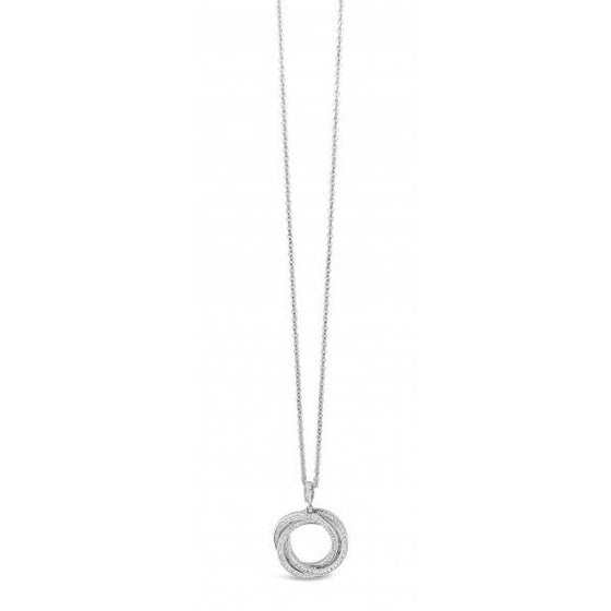 Absolute Silver Encrusted Circles Necklace