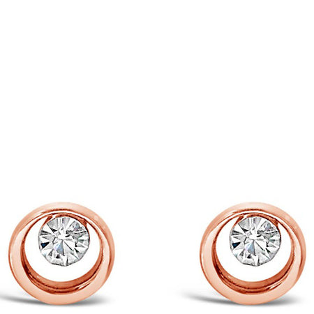 Absolute Rose Gold Circle Stud Earrings