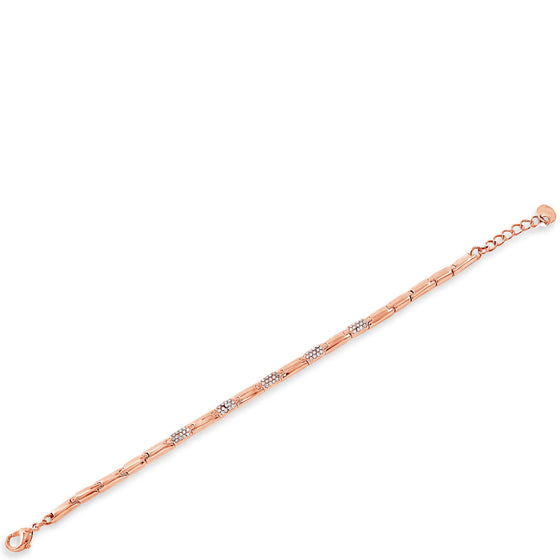Absolute Rose Gold Crystal Bar Bracelet