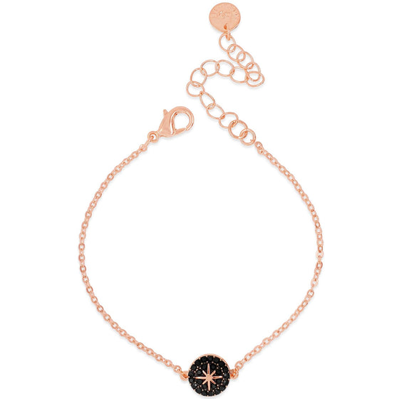 Absolute Rose Gold Gun Metal Star Disc Bracelet