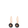 Absolute Rose Gold Gun Metal Star Disc Small Drop Earrings