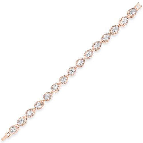 Absolute Rose Gold Pear Shaped Bracelet b1177rs