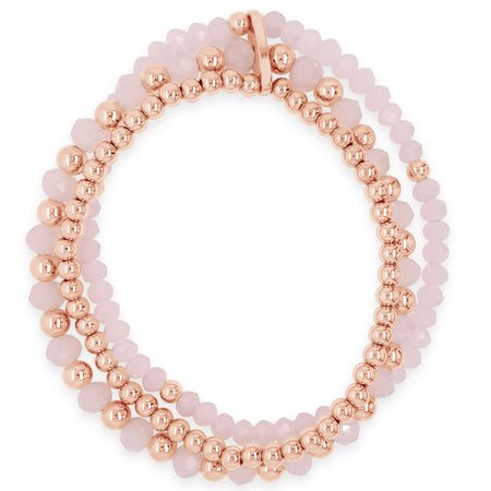 Absolute Rose Gold & Pink Bead Bracelet