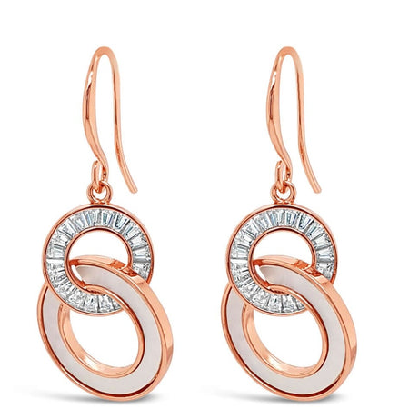 Absolute Rose Gold Sparkle Entwined Drop Earrings