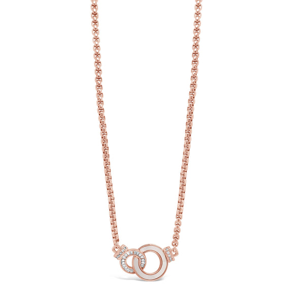 Absolute Rose Gold Sparkle Entwined Link Necklace