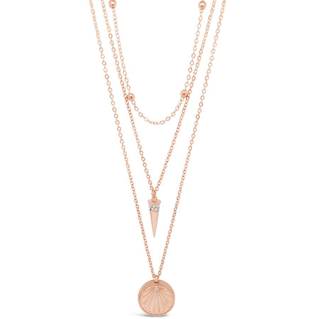 Absolute Rose Gold Spike Locket Necklace