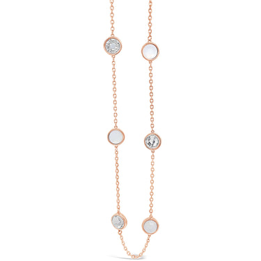 Absolute Rose Gold & White Opal Long Length Necklace
