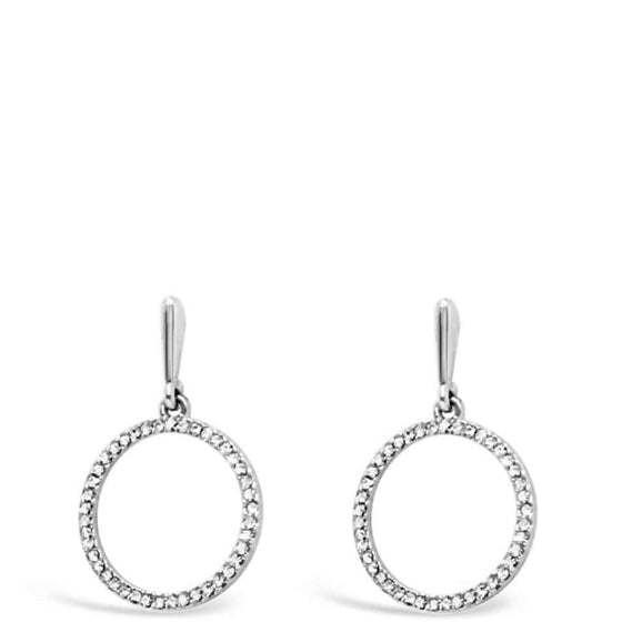 Absolute Silver Circle Drop Earrings