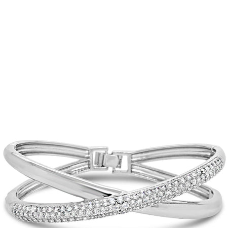 Absolute Silver Crossover Bangle