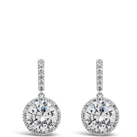 Absolute Silver & Crystal Drop Earrings