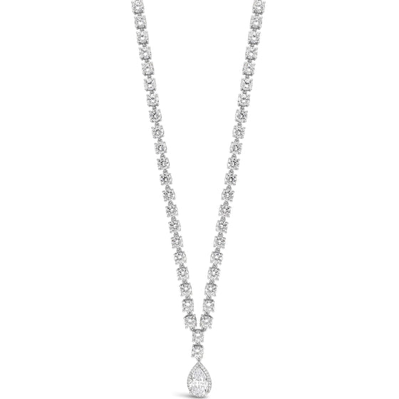 Absolute Silver Elegant Pear Drop Necklace