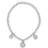 Absolute Silver Halo Bead Bracelet