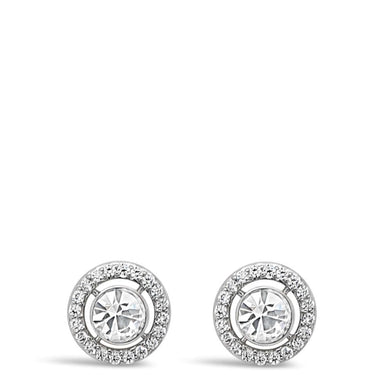 Absolute Silver Halo Stud Earrings