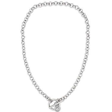Absolute Silver Halo T Bar Necklace