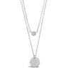 Absolute Silver Locket Double Layer Necklace