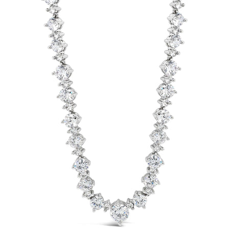 Absolute Silver Solitaire Set Necklace