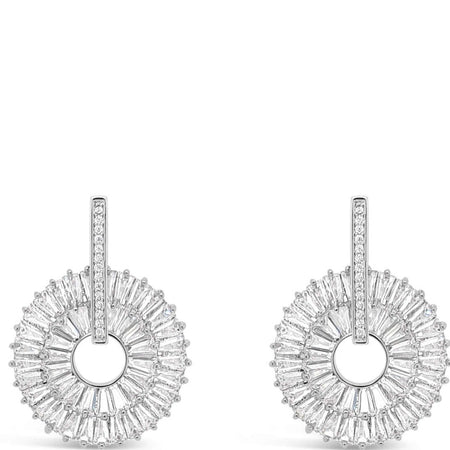 Absolute Silver Sparkle Open Circle Earrings