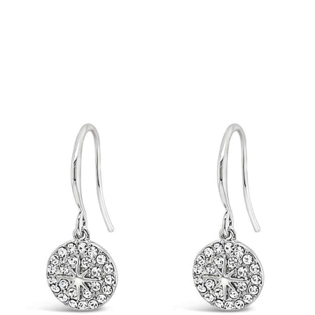 Absolute Silver Star Charm Drop Earrings