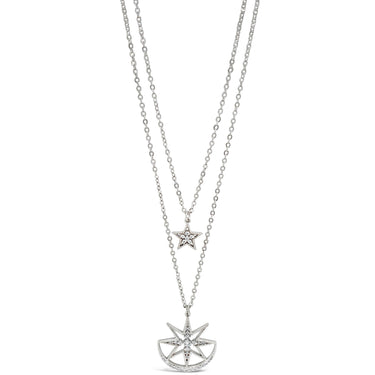 Absolute Silver Star Double Layer Necklace