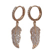Absolute Floaty Feather Earrings - Rose Gold