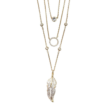 Absolute Floaty Feather Necklace - Gold