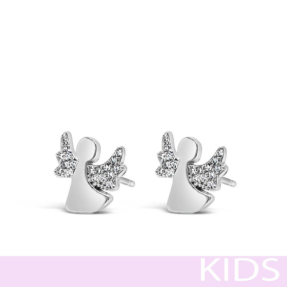 Absolute Kids Silver Angel Earrings