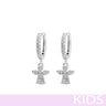 Absolute Kids Silver Angel Hoop Earrings
