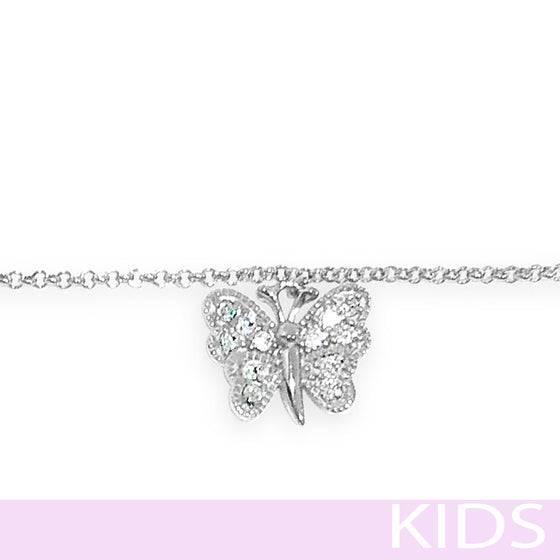 Absolute Kids Silver Butterfly Bracelet