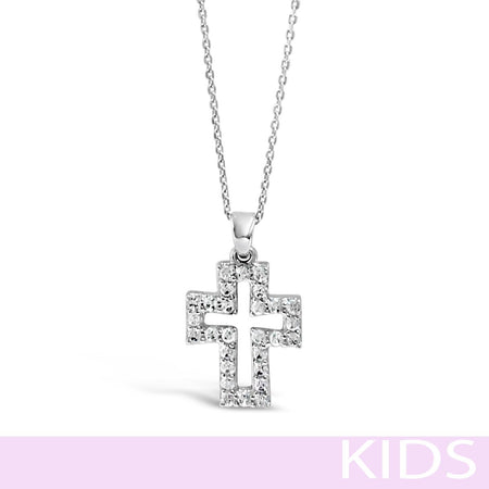Absolute Kids Silver Cross Necklace