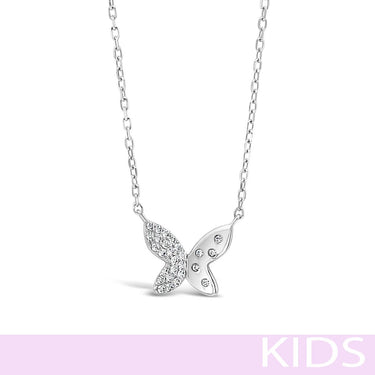 Absolute Kids Silver Small Butterfly Necklace